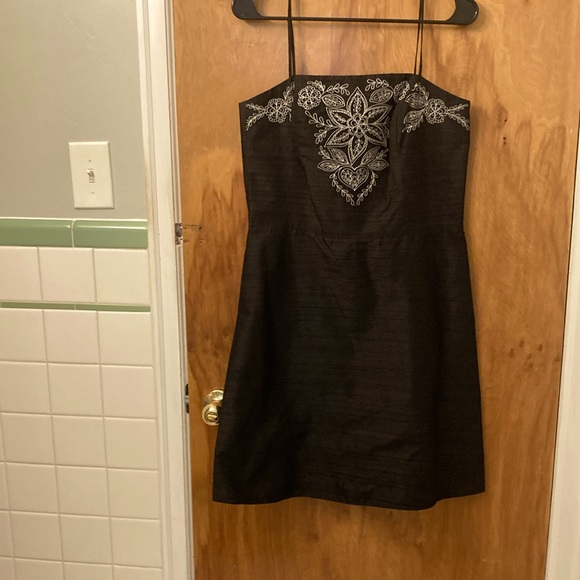 A.b.s. Allen Swartz Black Silk Dress - Picture 1 of 6
